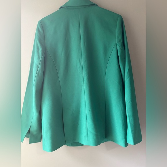 Hudson North, size 8, vibrant green blazer, recycled polyester - Picture 7 of 9